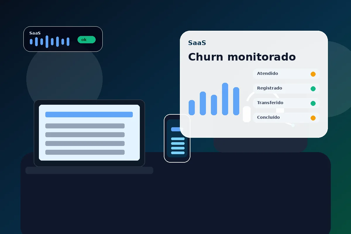 IA por telefone para SaaS, retenção, antichurn e cobrança recorrente